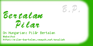 bertalan pilar business card